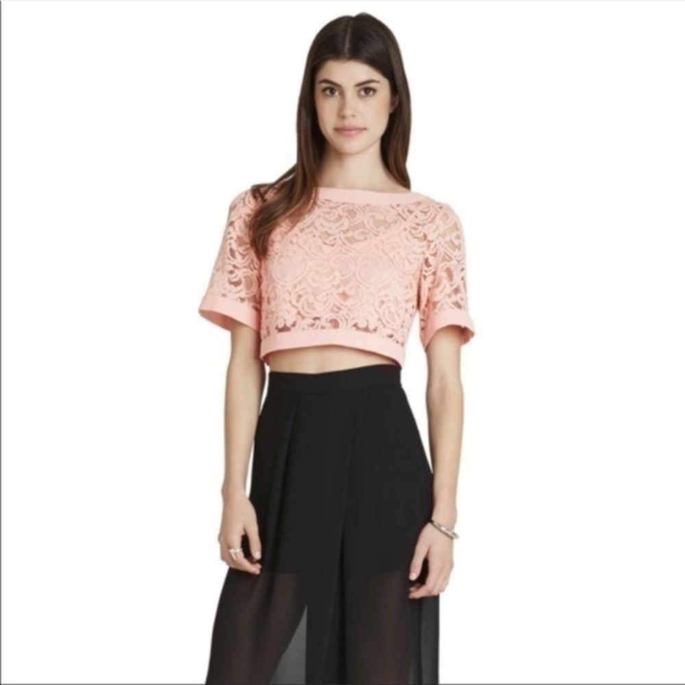 bcbgeneration lace crop top